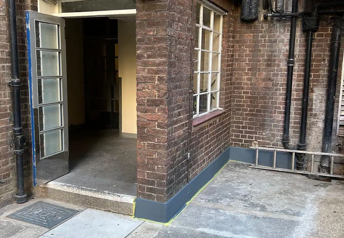 A refurbished entrance porch at The Grampians