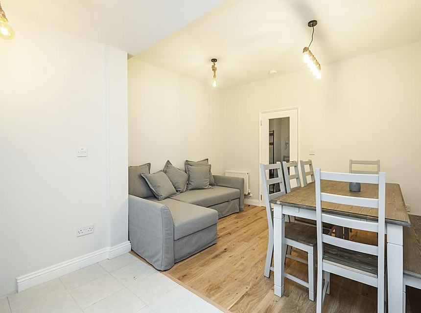 A finished bedroom in one of the converted flats