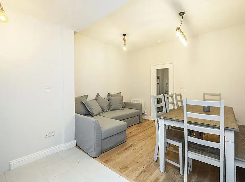 A finished bedroom in one of the converted flats