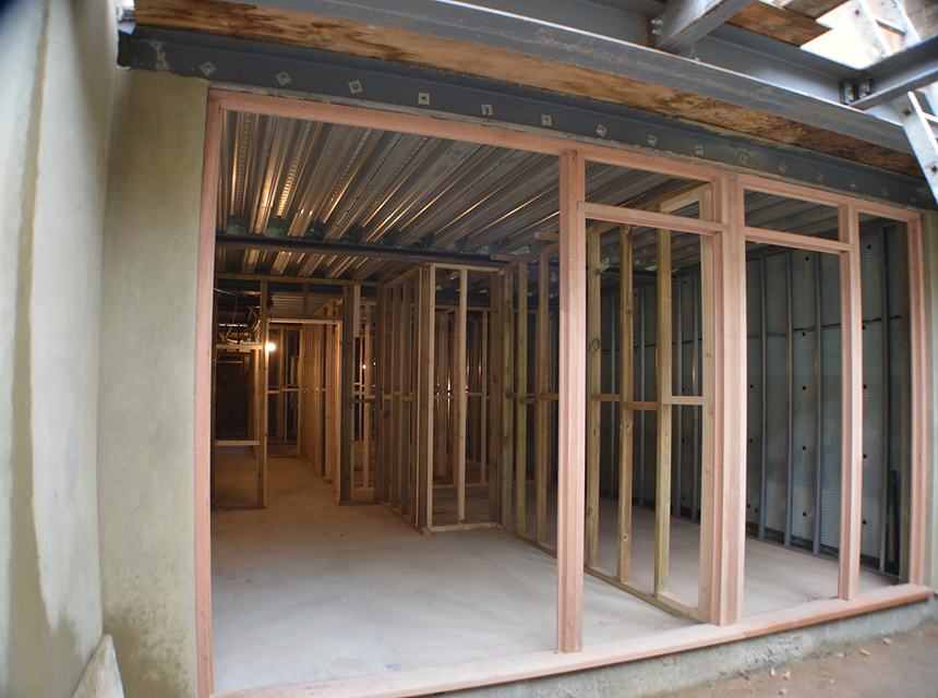 Steelwork and propping during the conversion