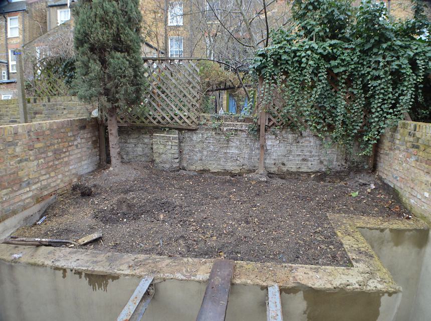 External works before landscaping
