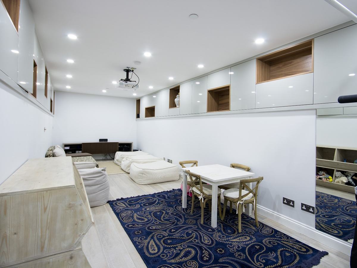 A new basement dug from scratch — Basement conversions by Ogival in West London