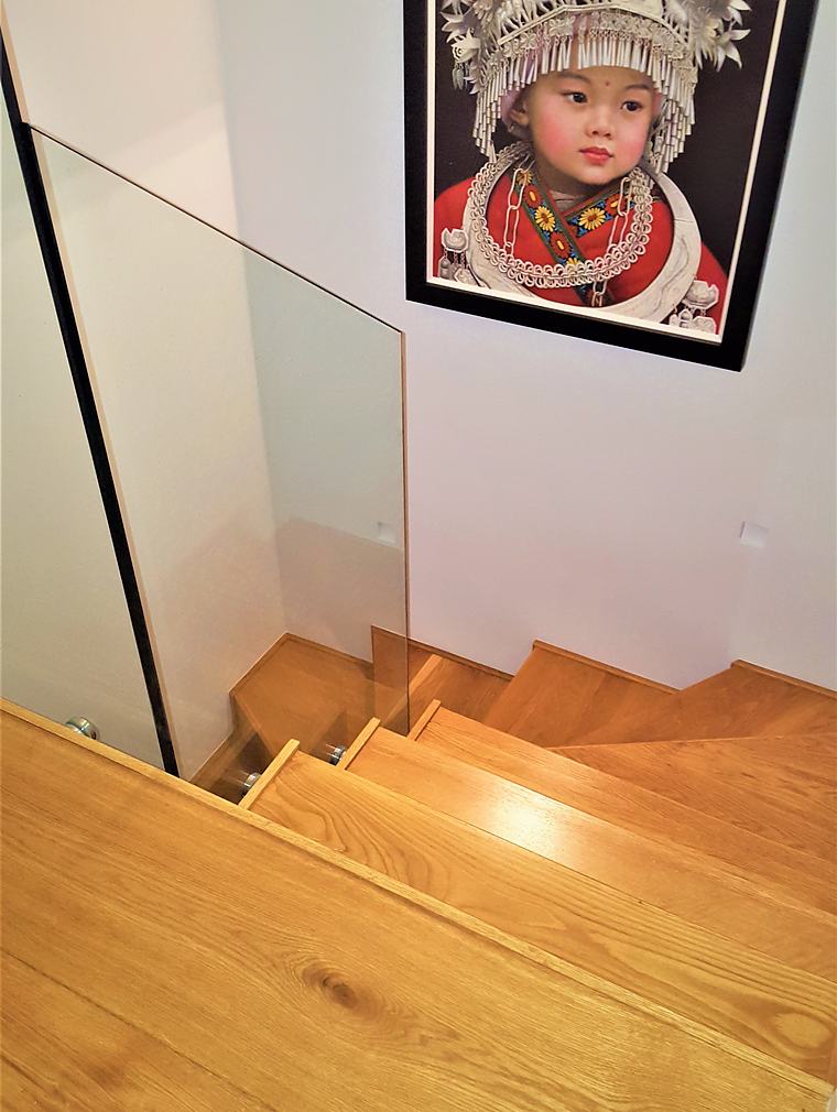 The finished staircase from the landing