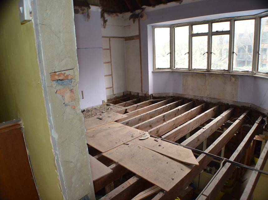 Strip out and steelwork during the conversion