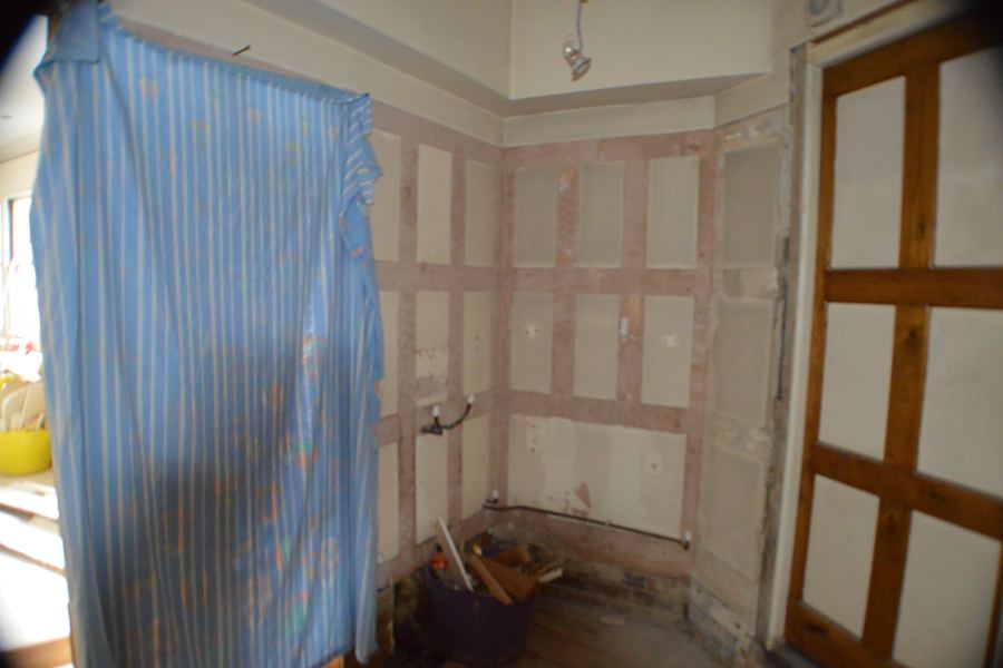 Strip-out and first fix during the apartment refurbishment