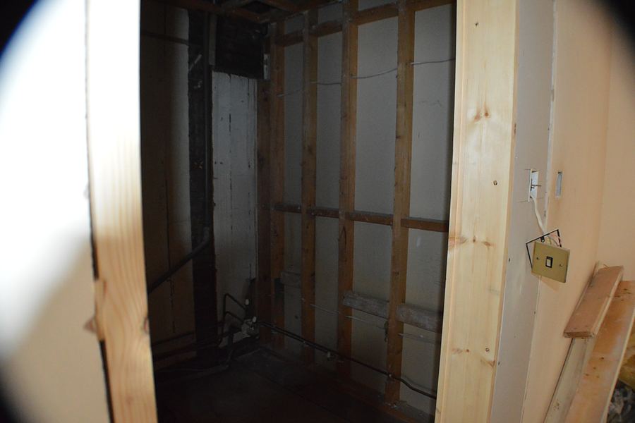 Strip-out and first fix during the apartment refurbishment