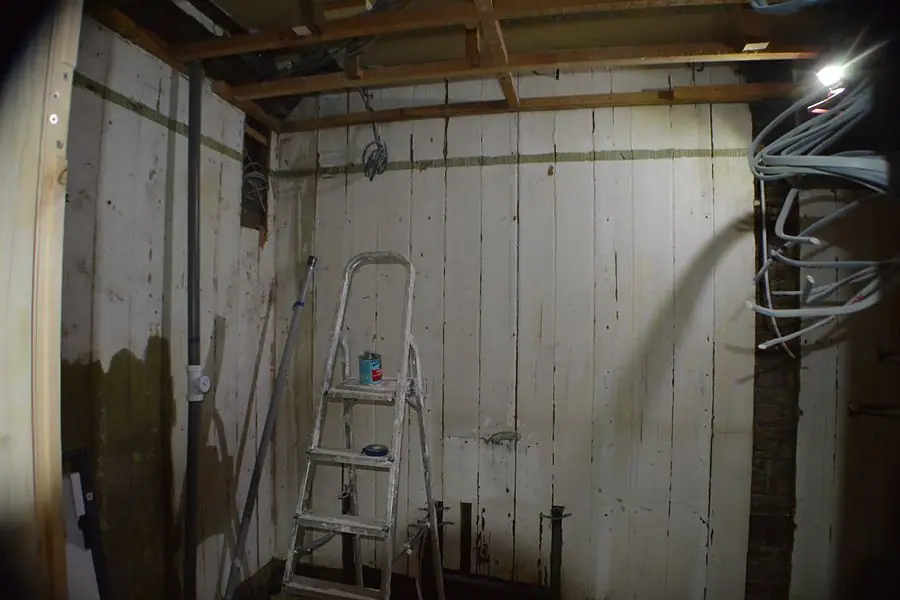 Strip-out and first fix during the apartment refurbishment