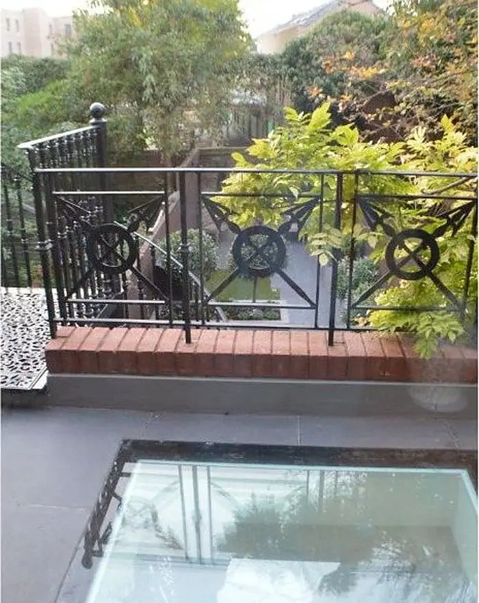 Restored balcony railings